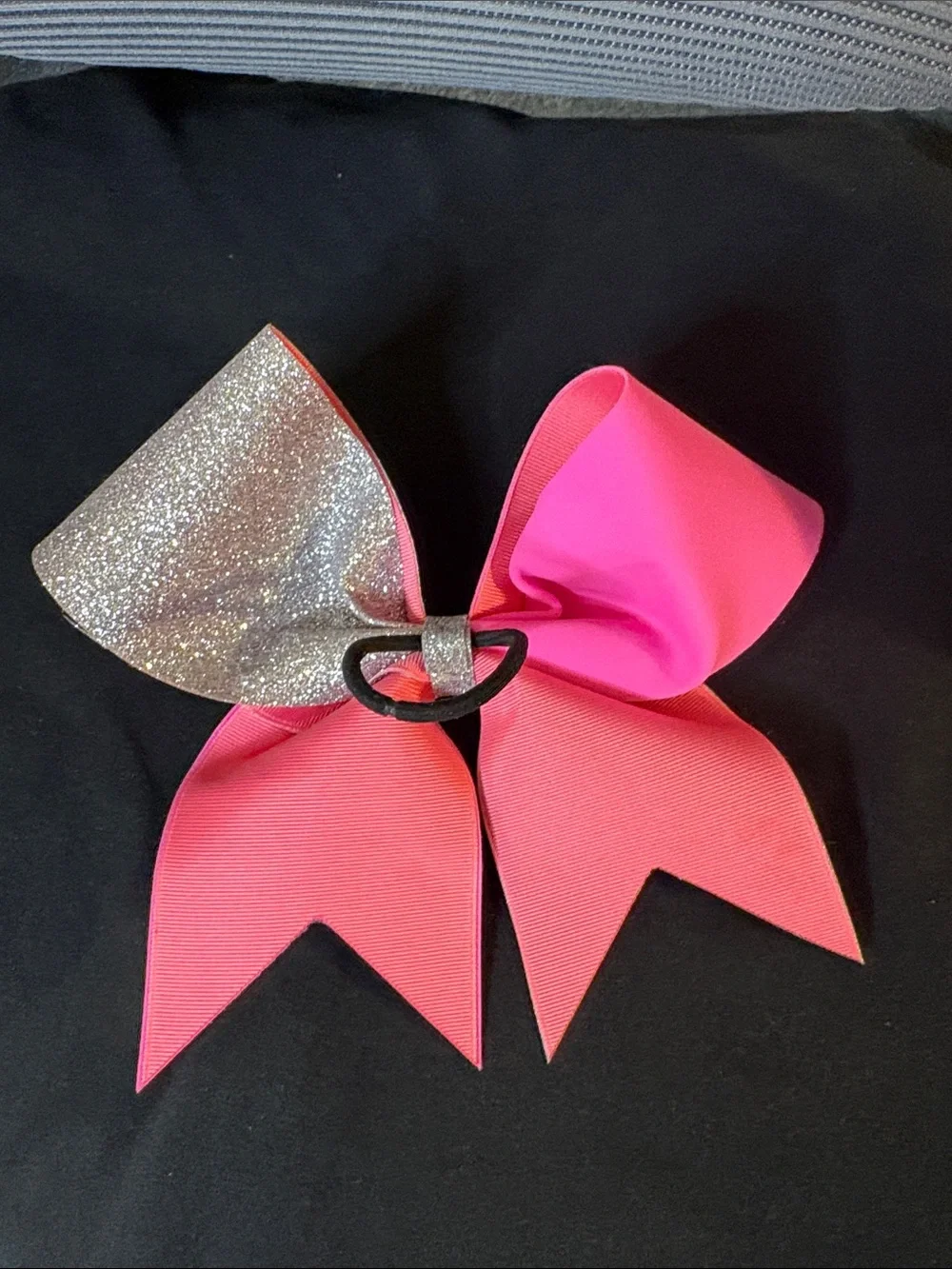 Hot Pink & Silver-Move Over Barbie, There’s  A New Doll In Town Cheer Bow